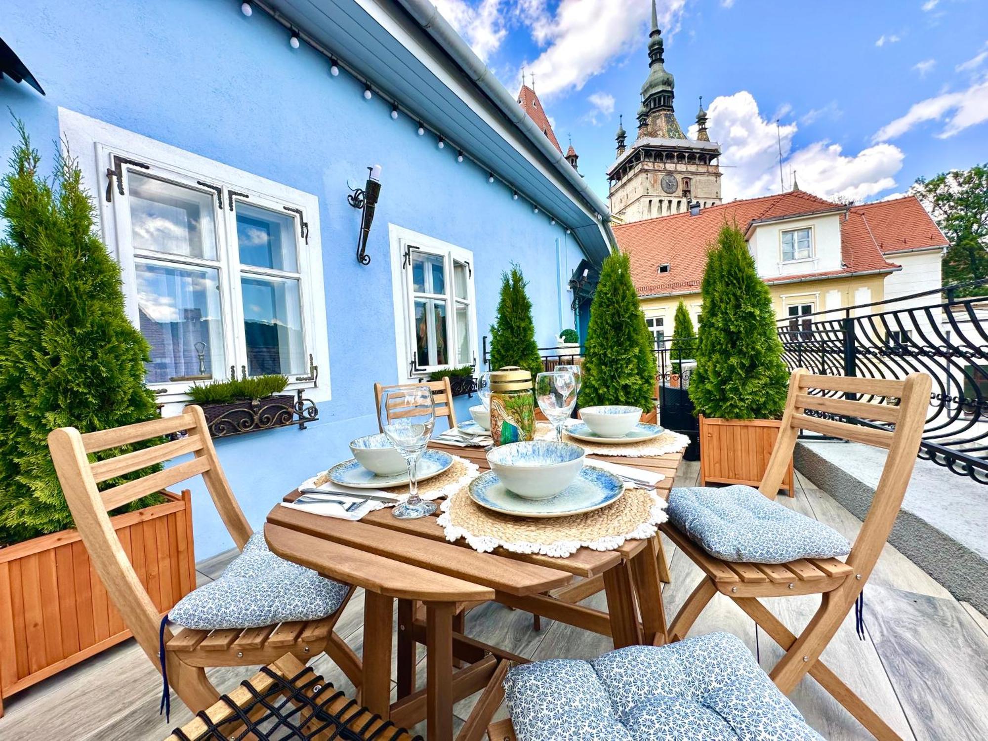 Апартаменти Casa Albastra By Casa Otto Сігішоара Екстер'єр фото