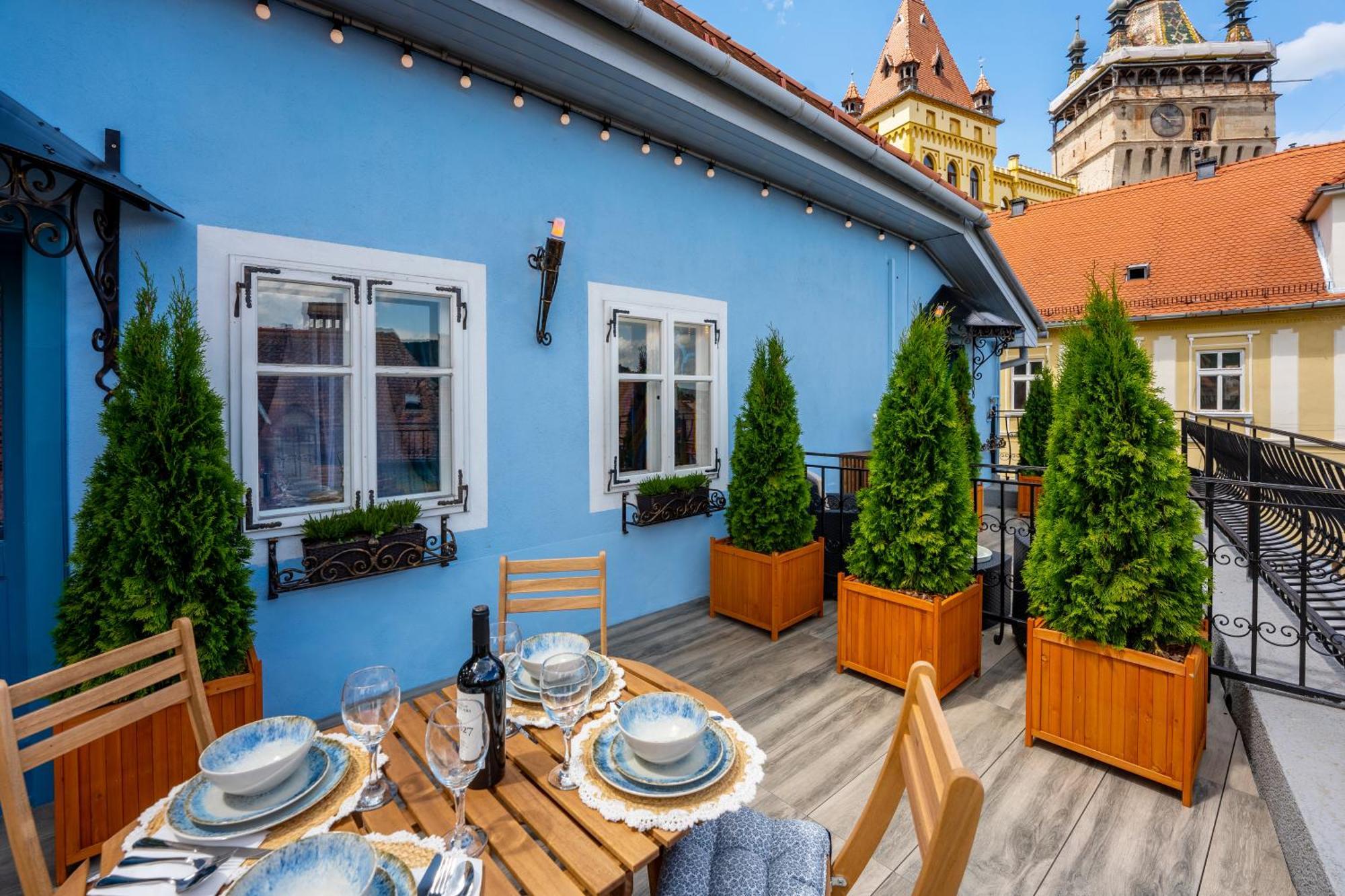 Апартаменти Casa Albastra By Casa Otto Сігішоара Екстер'єр фото