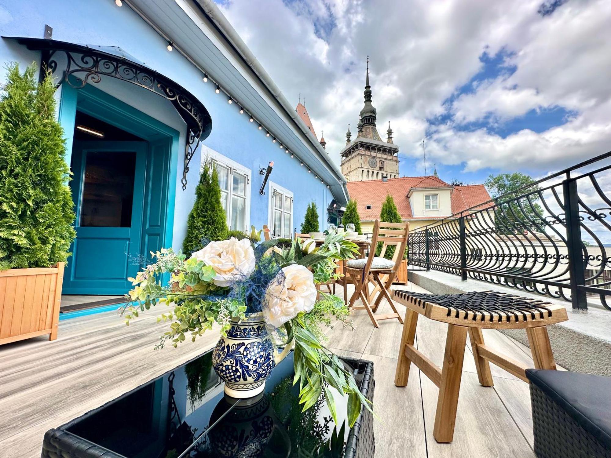 Апартаменти Casa Albastra By Casa Otto Сігішоара Екстер'єр фото